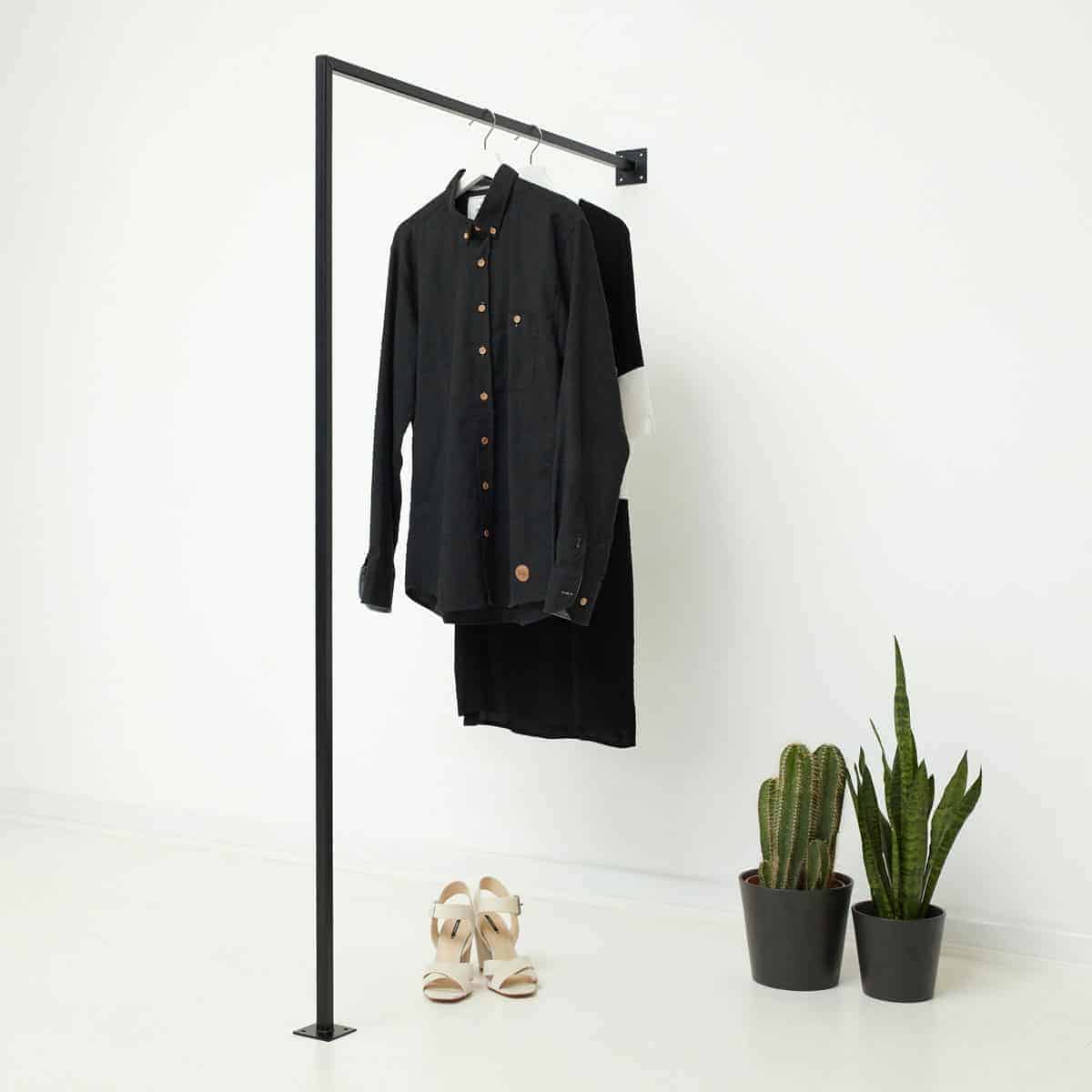 Industrial Design Clothing Rail Wardrobe Simple Stand Welded Coated Englisch Various