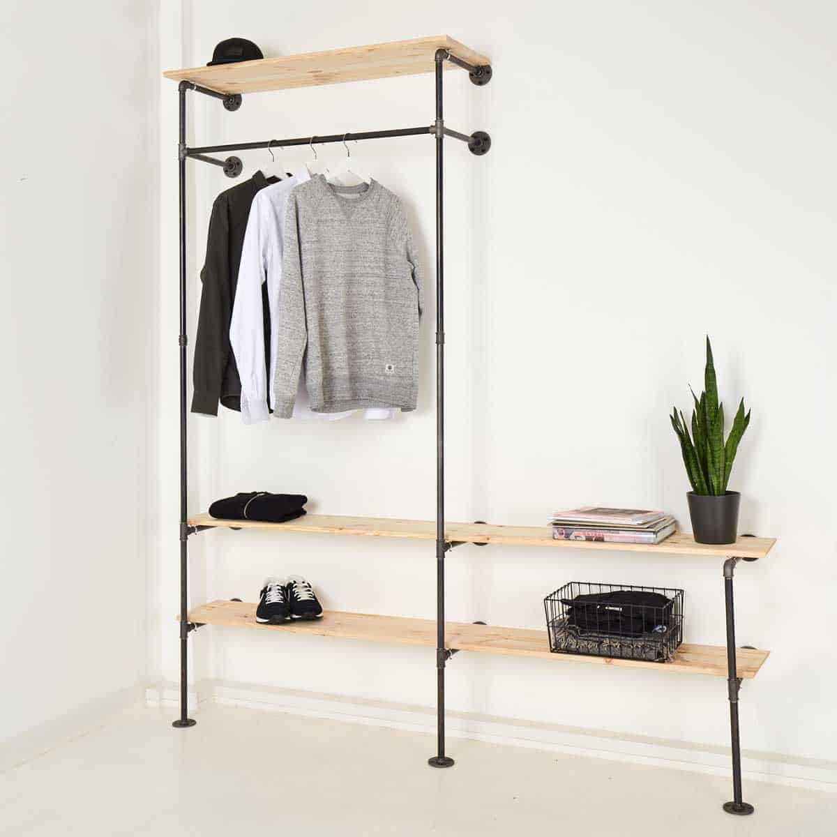 Garderobe Industrial Design Mit Schuhregal Aus Stahlrohr Online Kaufen