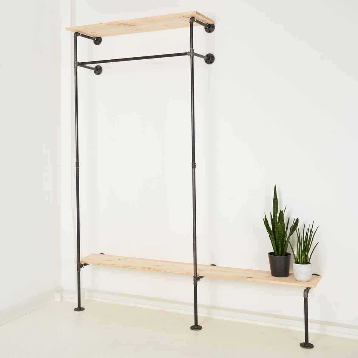 Garderobe Industrial Design Mit Schuhregal Aus Stahlrohr Online Kaufen